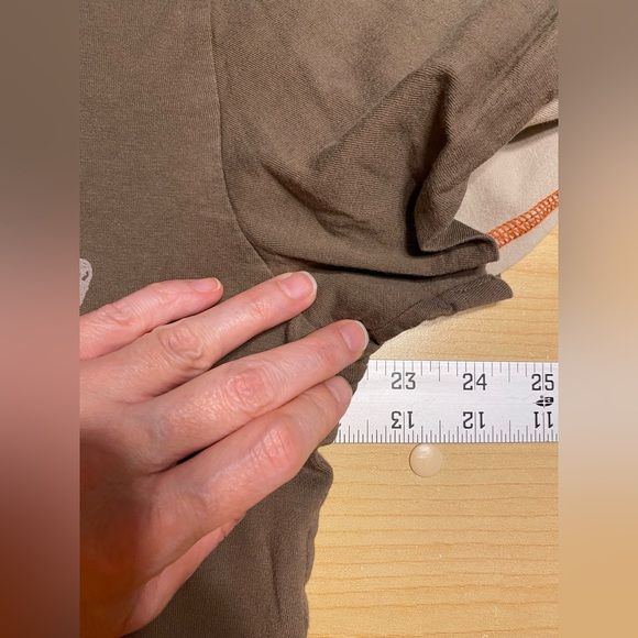 Y2K Calvin Klein Eagle Graphic Contrast Stitch Long Sleeve Tee Brown Tan Men’s L - Picture 6 of 7